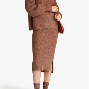 NWT TiMo Brushed Alpaca Midi Skirt